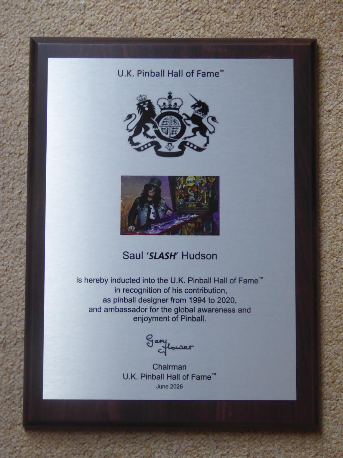 saul slash hudson uk pinball hall of fame