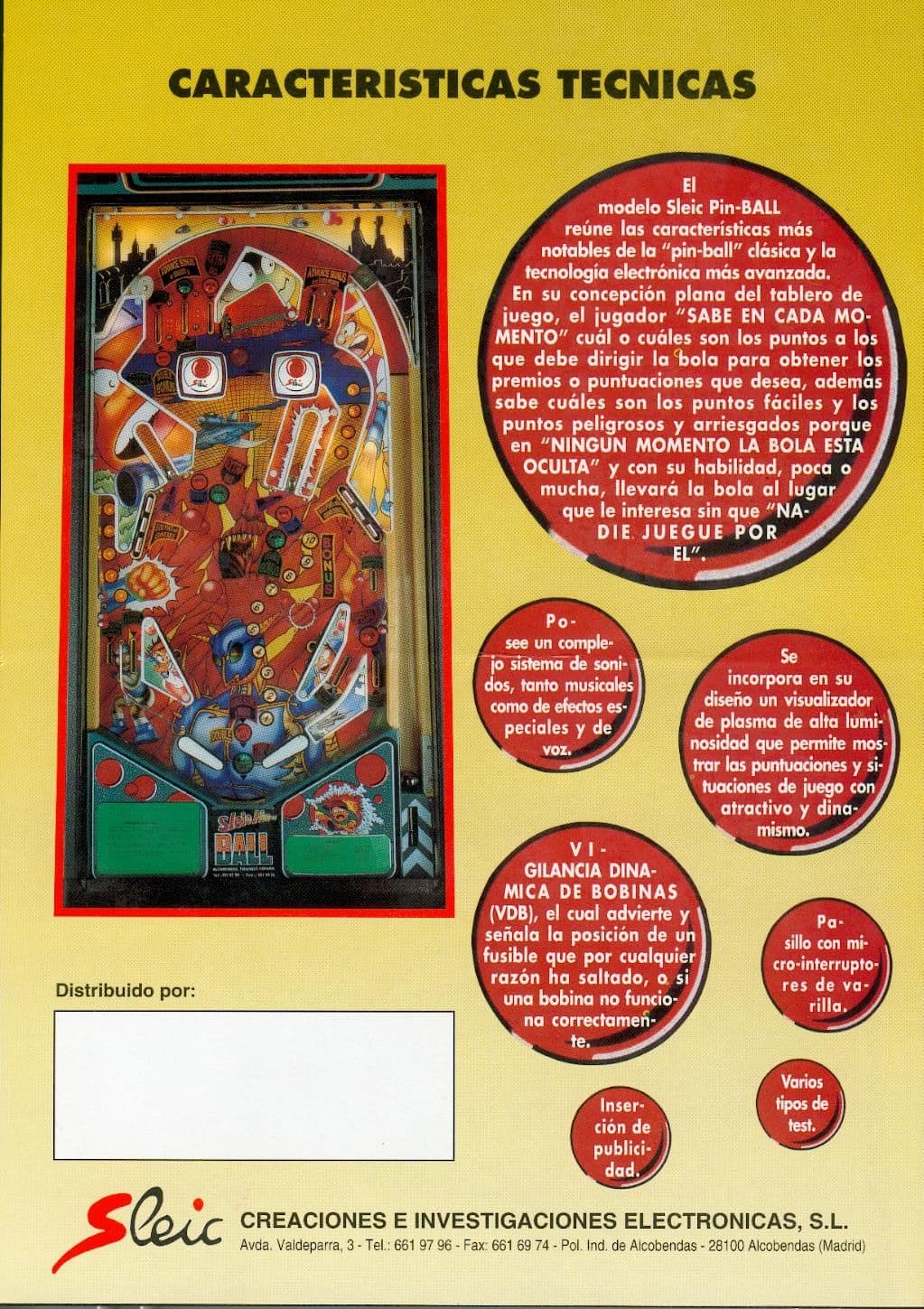 Sleic Pin-Ball flyer 1