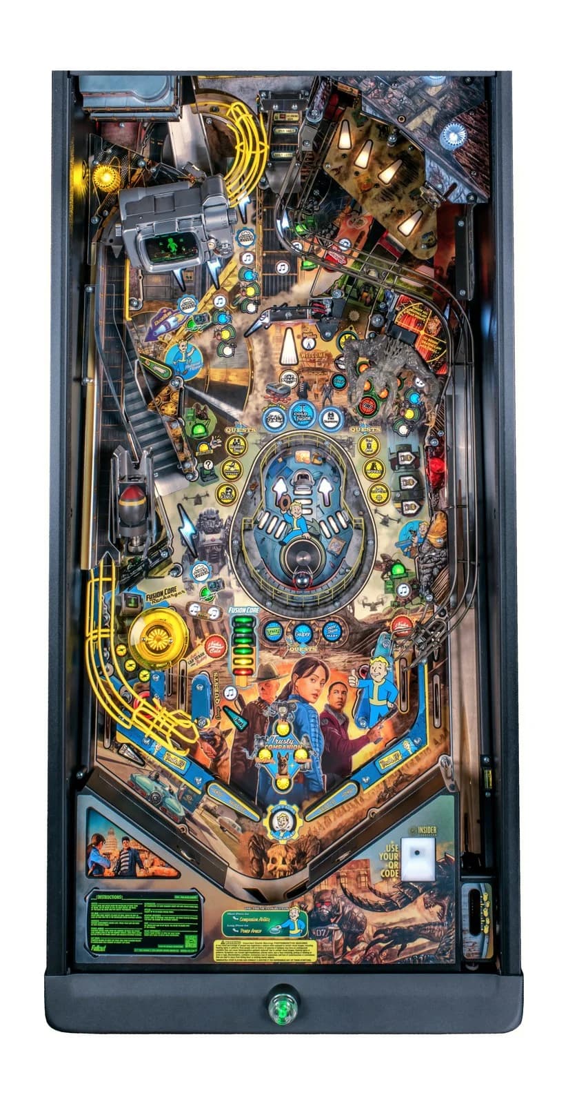 Fallout Premium playfield, overhead render