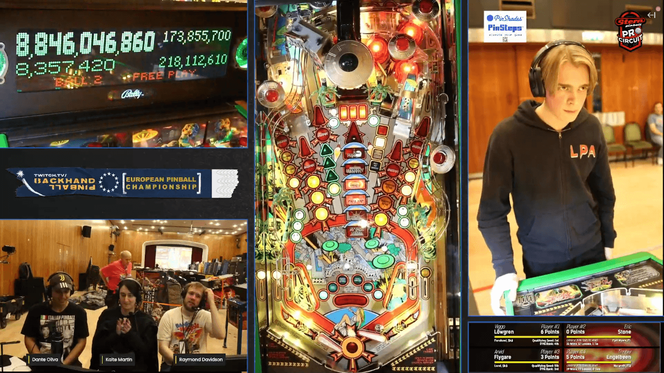 Stream frame of the EPC 2026 finals showing Viggo Löwgren playing Attack from Mars
