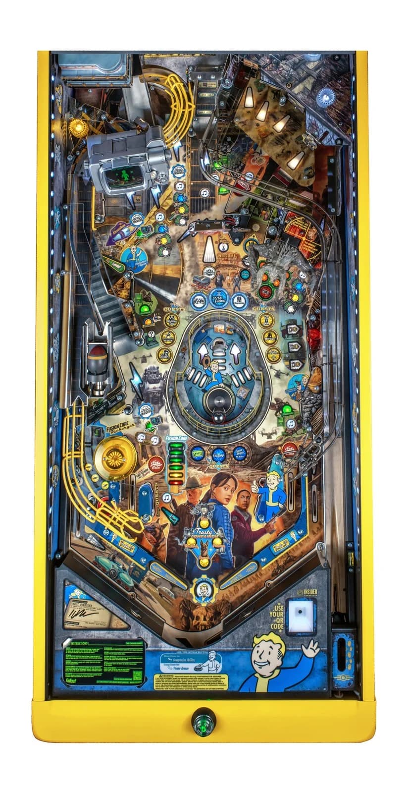 Fallout Limited Edition playfield, overhead render