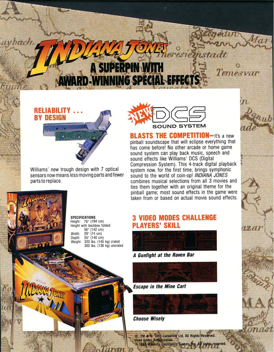 Indiana Jones: The Pinball Adventure flyer 5