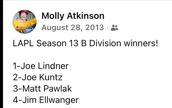 Lapl Season 13 B Division Winners Screenshot (joe Kuntz)