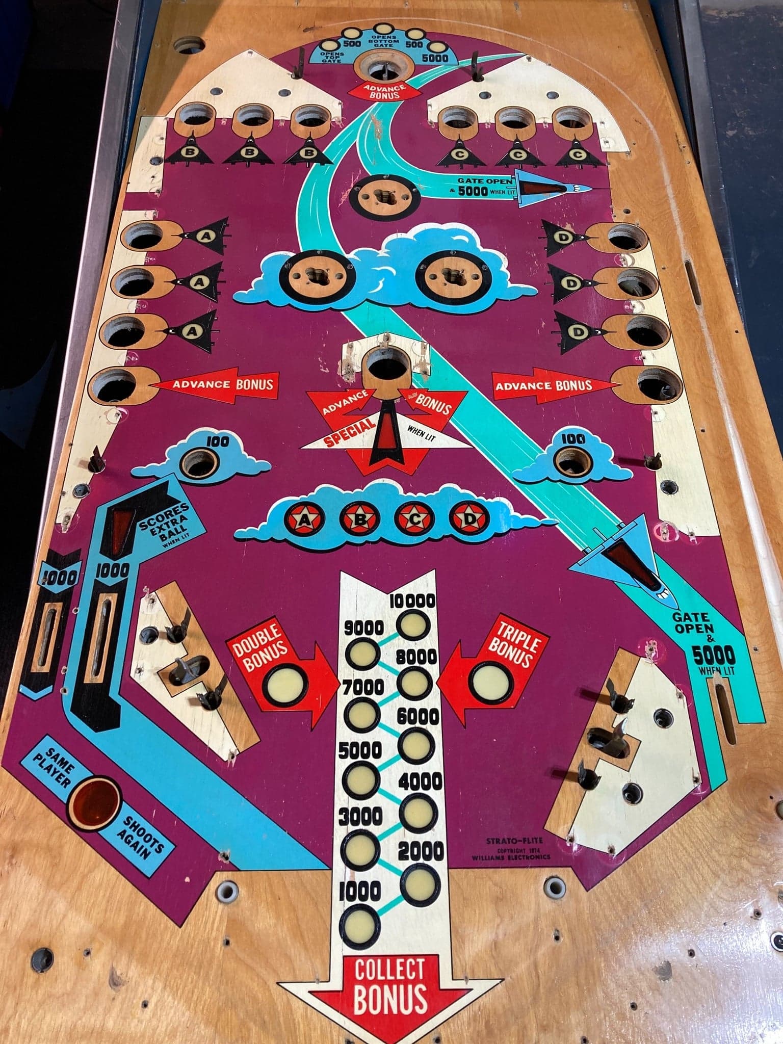 Strato Flite Playfield Before