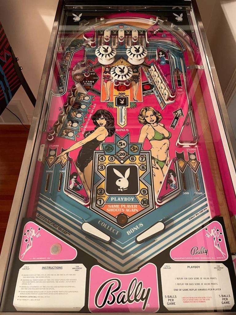 bally playboy 1978 pinball playfield