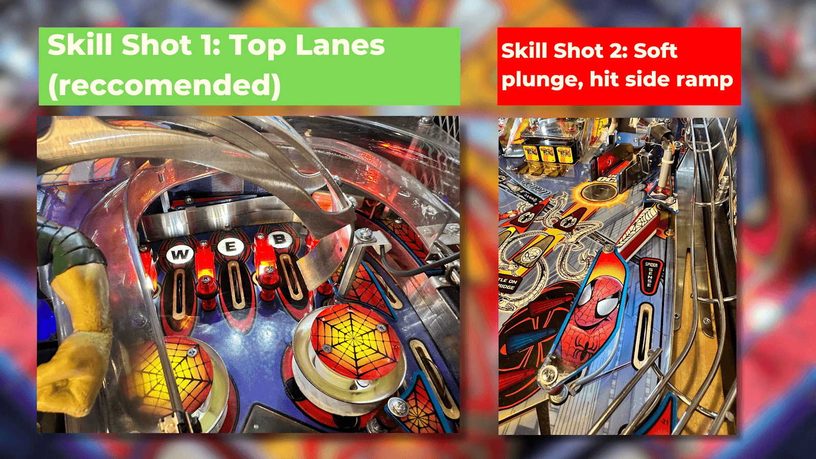 Spiderman pinball skill shot images