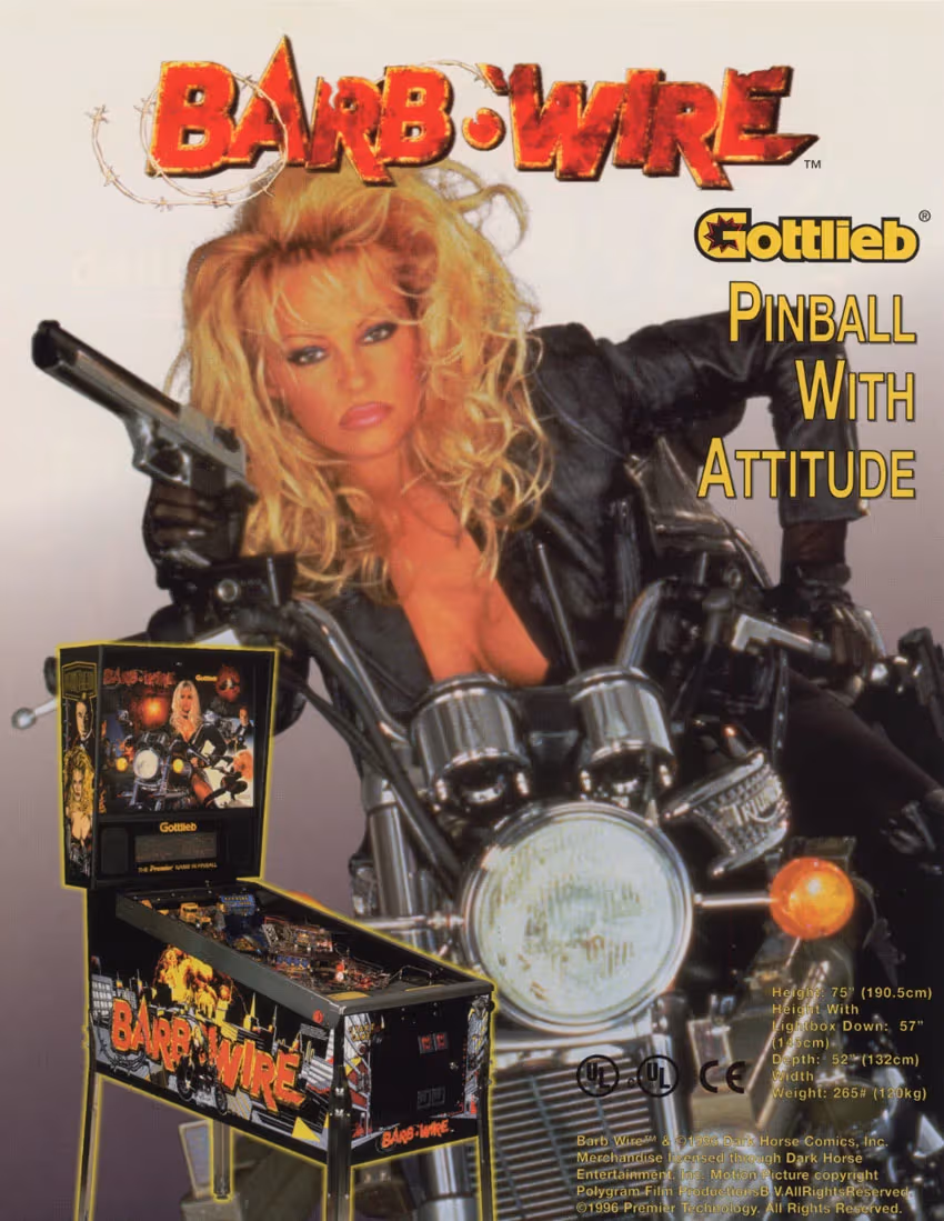 Barb Wire Pinball Flyer Kineticist