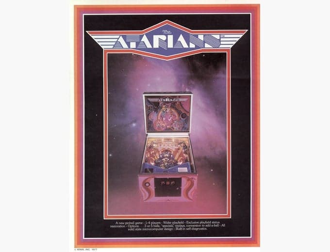 Atarians pinball flyer, Atari Incorporated, 1976