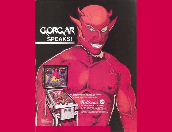 Gorgar pinball flyer, Williams Electronics, Incorporated, 1979