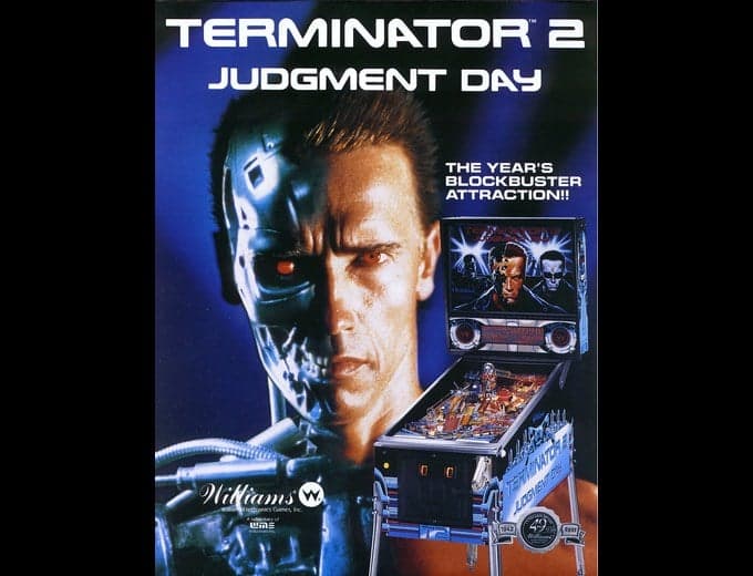 Terminator 2: Judgment Day pinball flyer, Williams Electronics Games, Incorporated, 1991