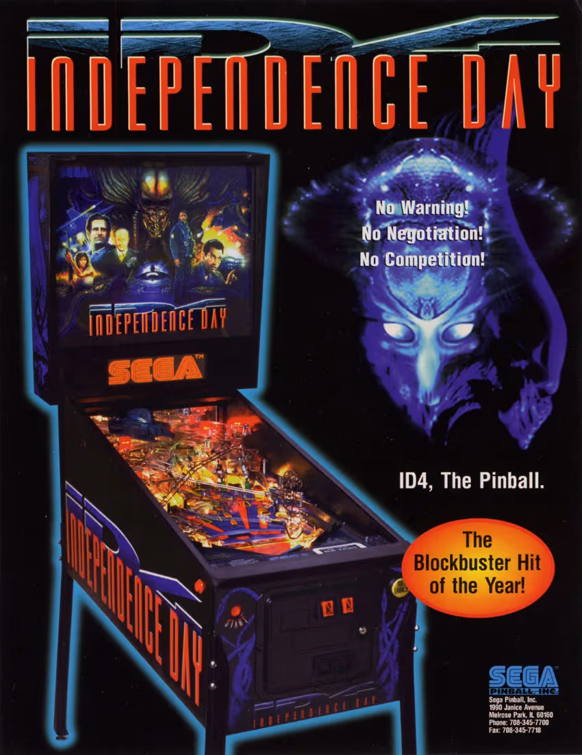 Independence Day Pinball Flyer Kineticist