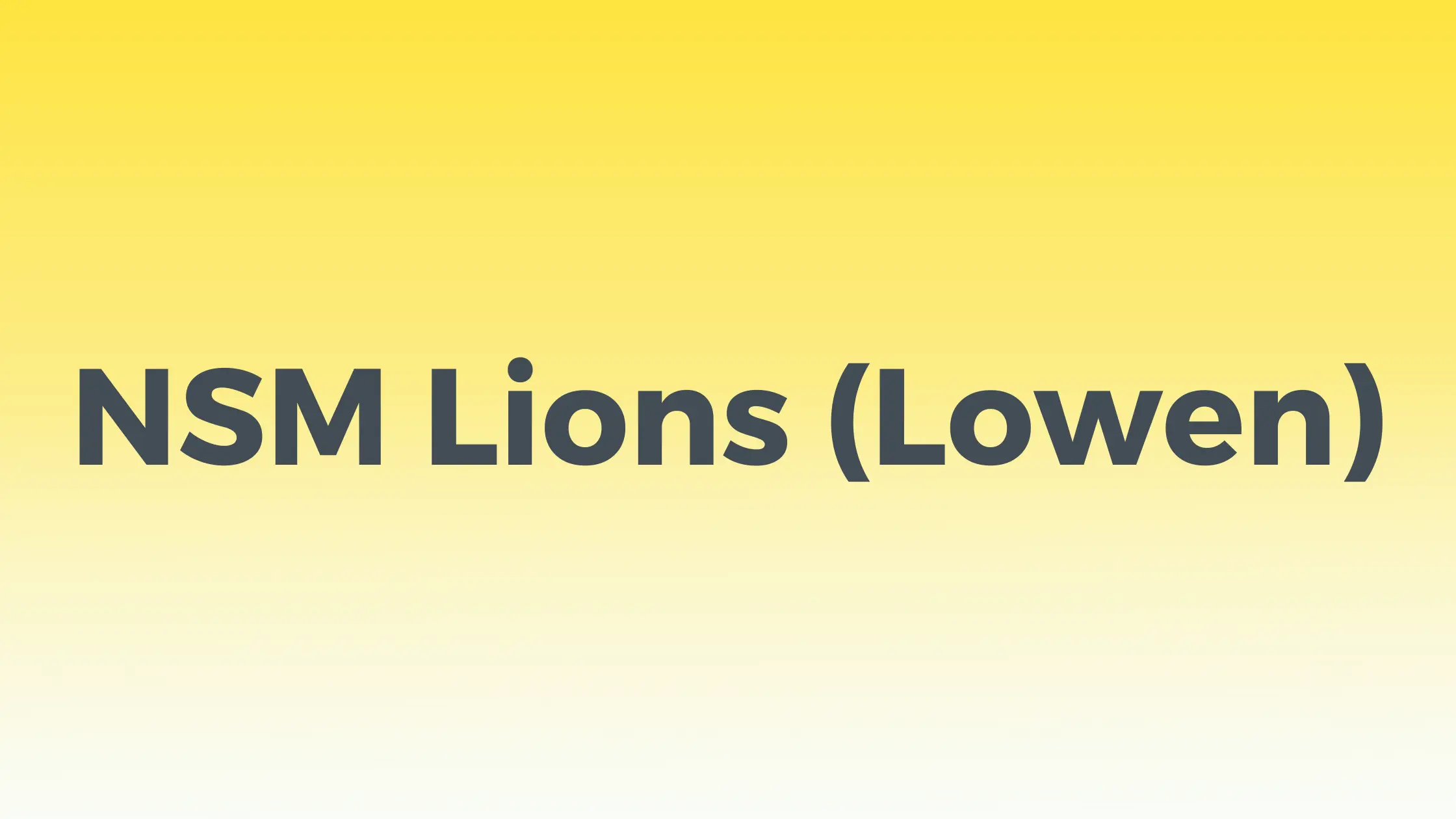 NSM Lions (Lowen)