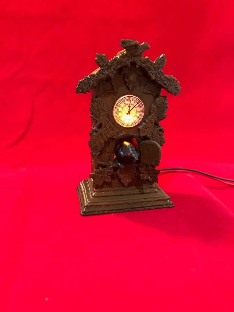 The Munsters Raven Clock Custom Illuminated Mod