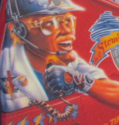 Animated astronaut in white suit communicating through headset against red background