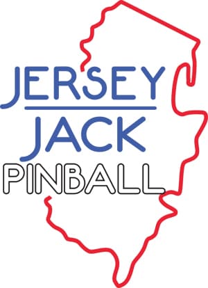 Jersey Jack Pinball logo with New Jersey state outline in red