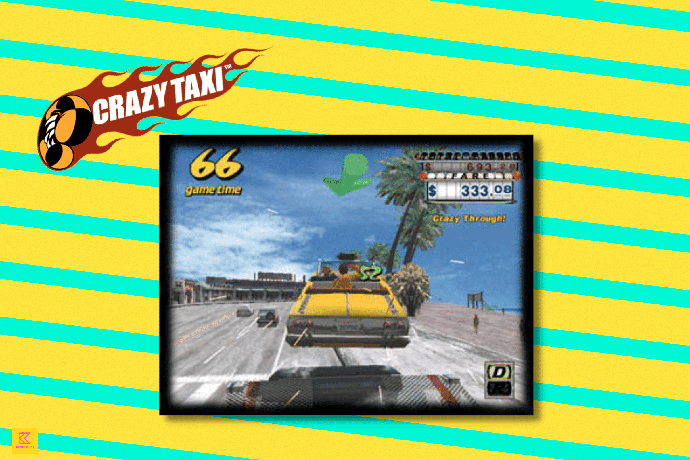 crazy taxi arcade game from the 1990s