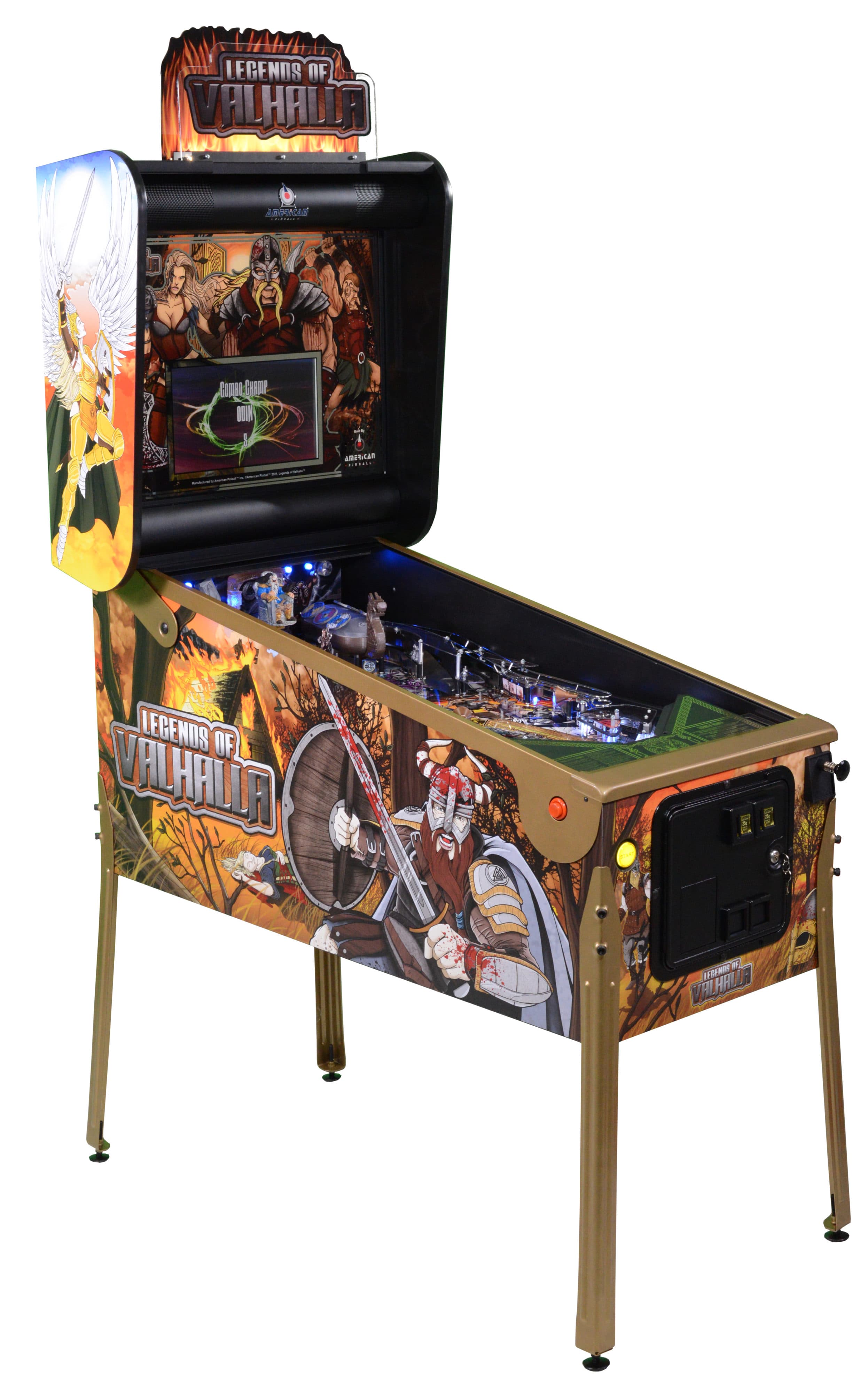Legends of Valhalla pinball machine with Norse warrior artwork