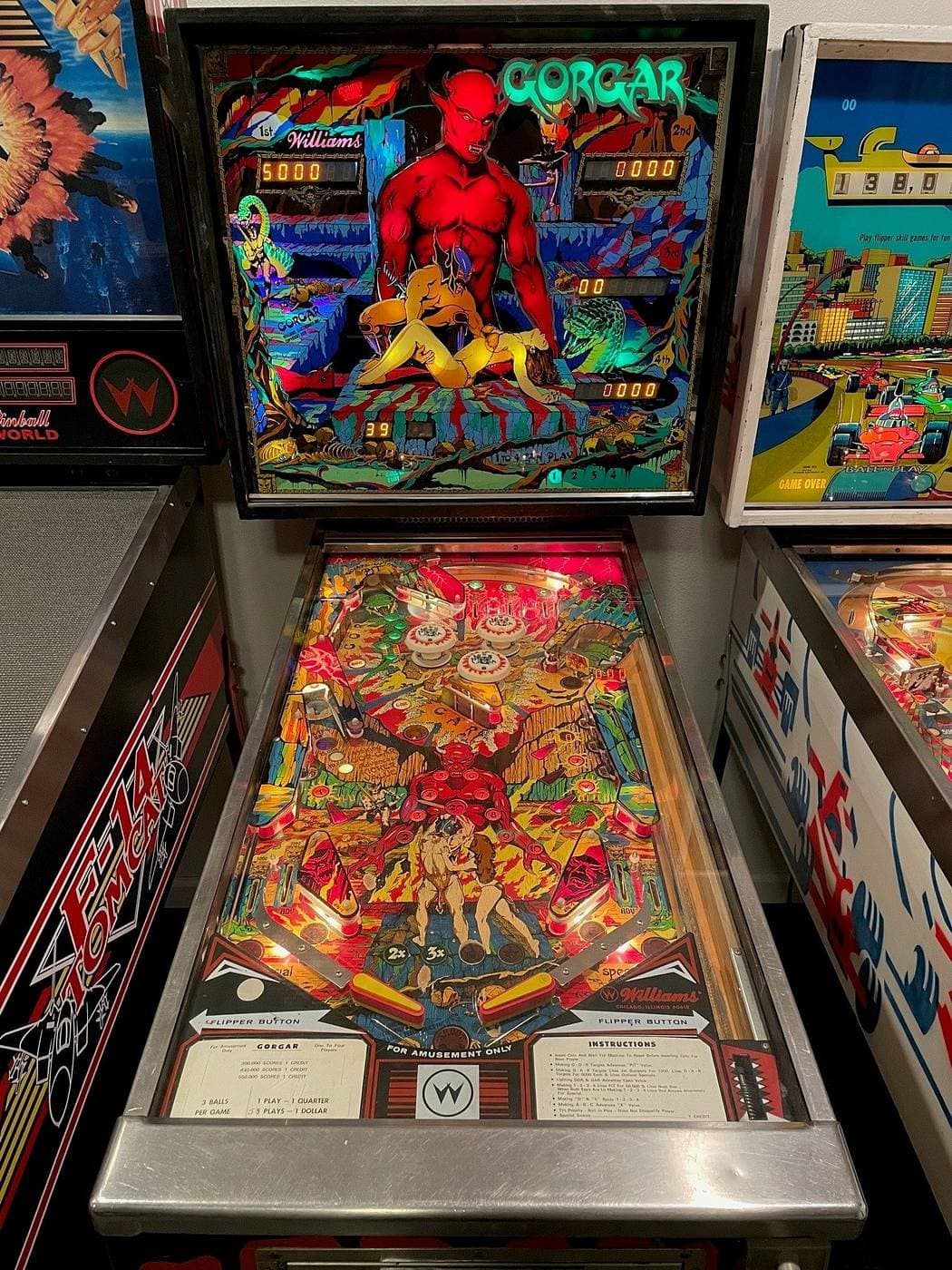 williams gorgar pinball machine 1979