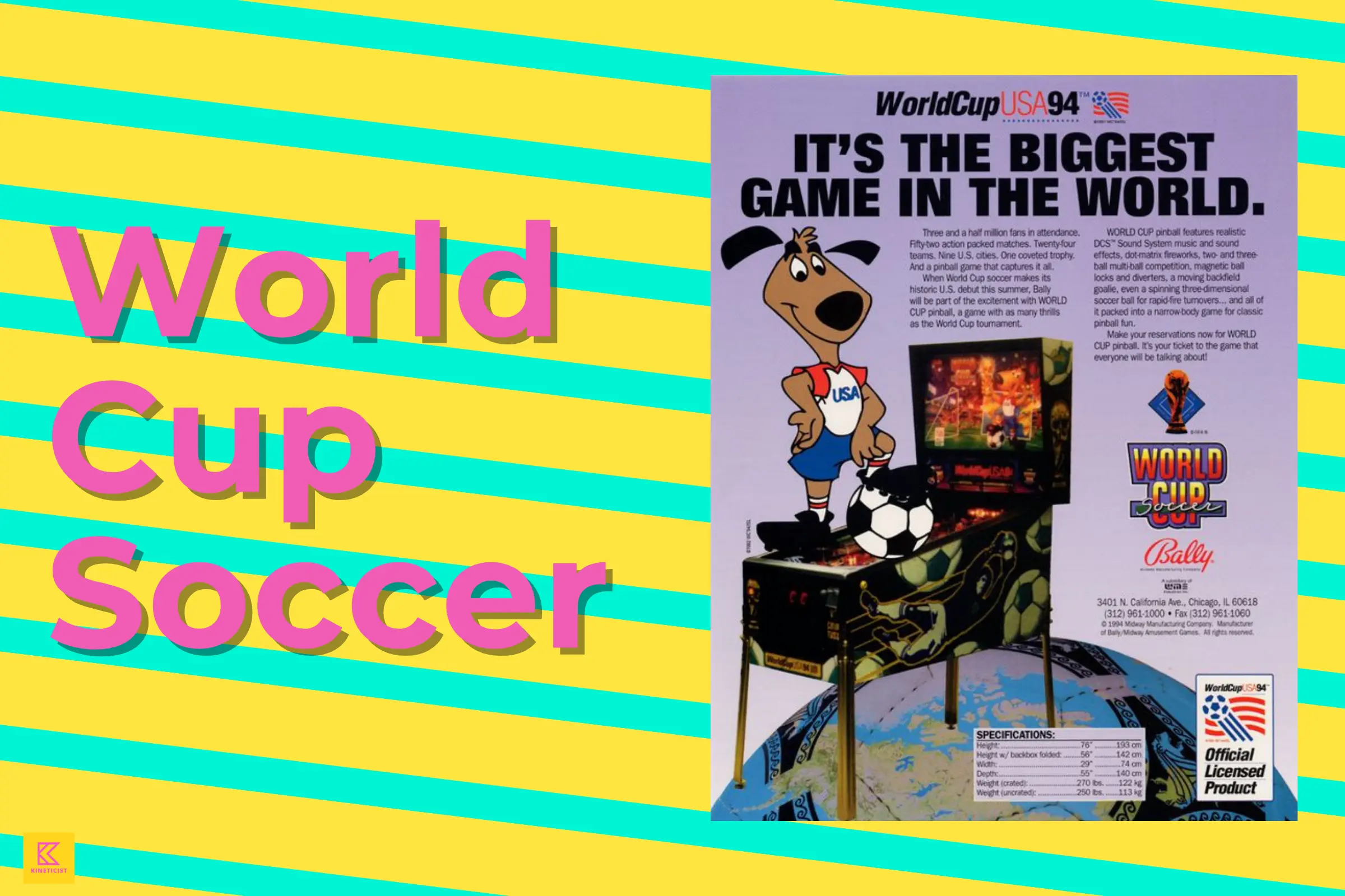best used affordable pinball machine world cup soccer