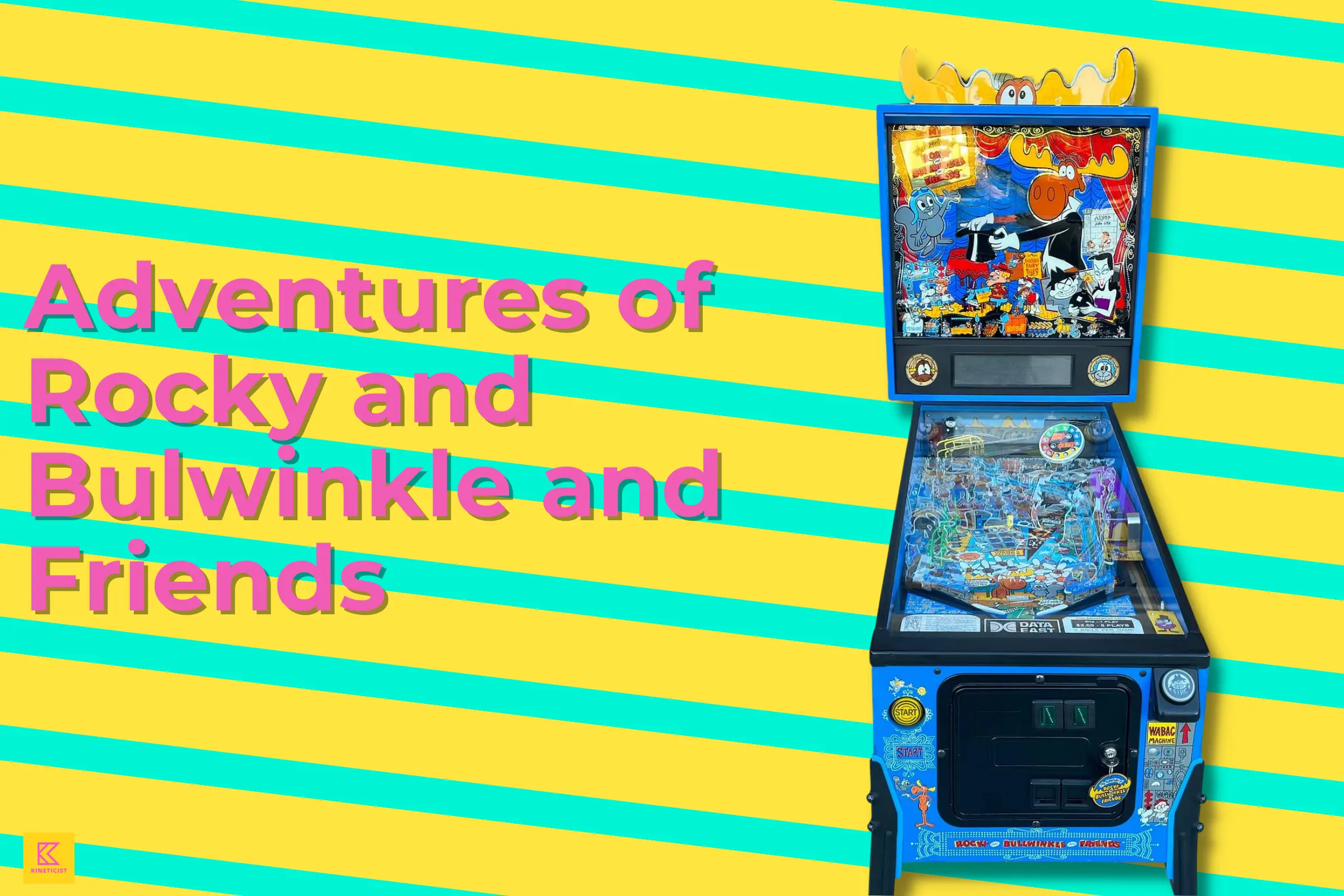 best used pinball machines adventures of rocky and bullwinkle and friends