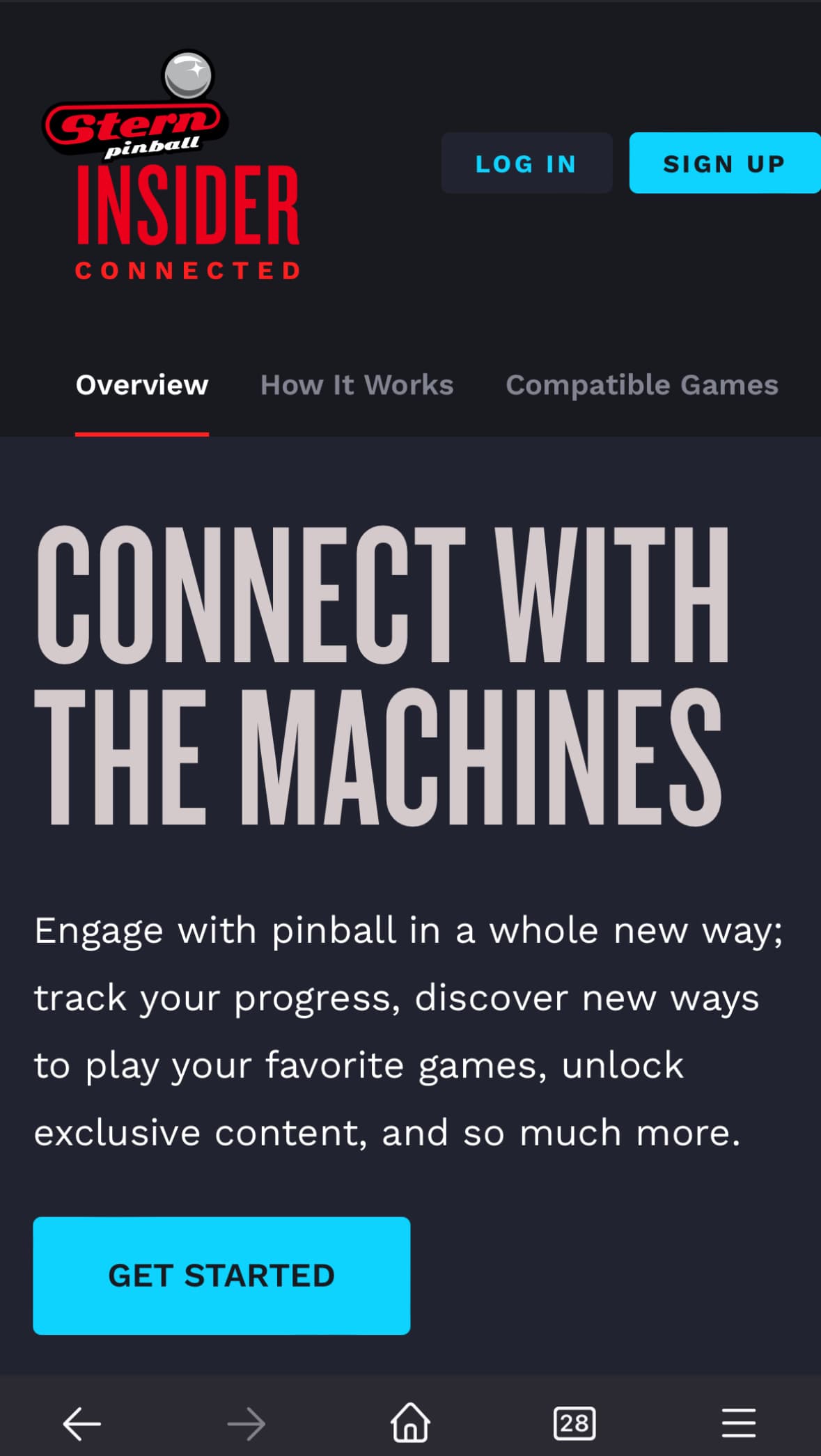 stern insider connected pinball app screenshot