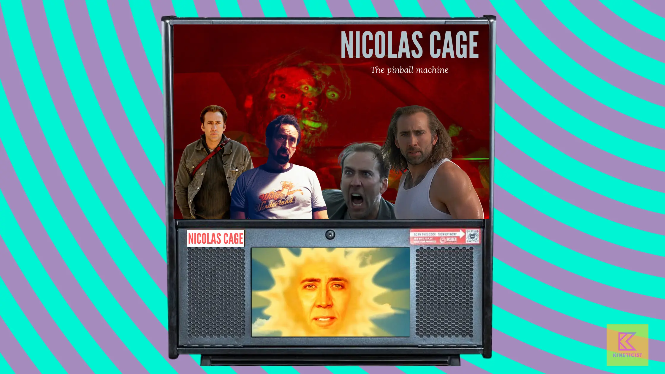 nicolas cage pinball machine