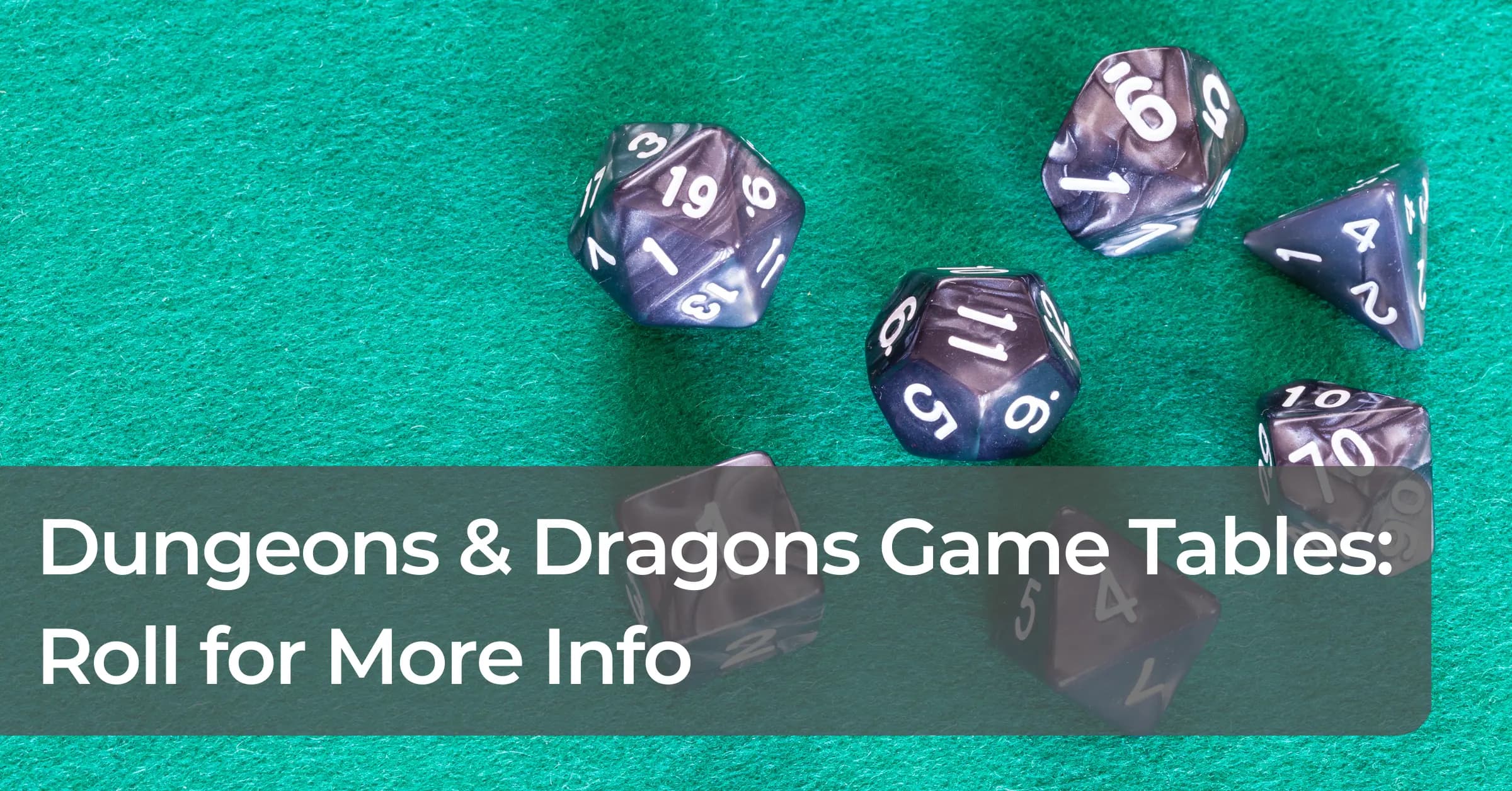 Dungeons & Dragons Game Tables: Roll for More Info
