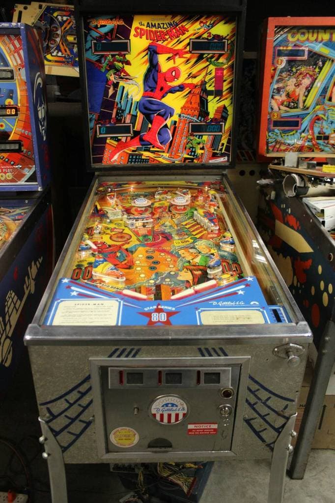 80s pinball machine gottlieb the amazing spiderman