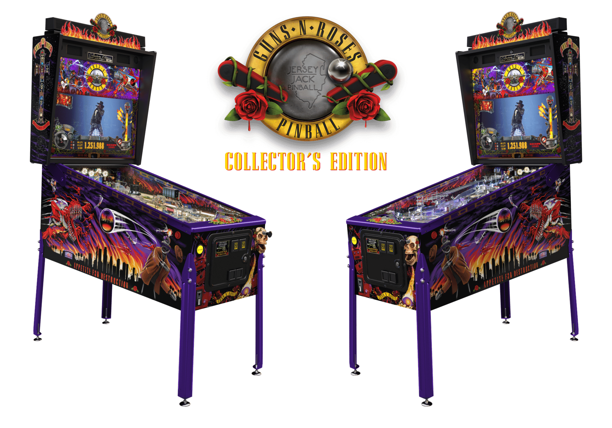 Guns N' Roses themed pinball machine collector's edition