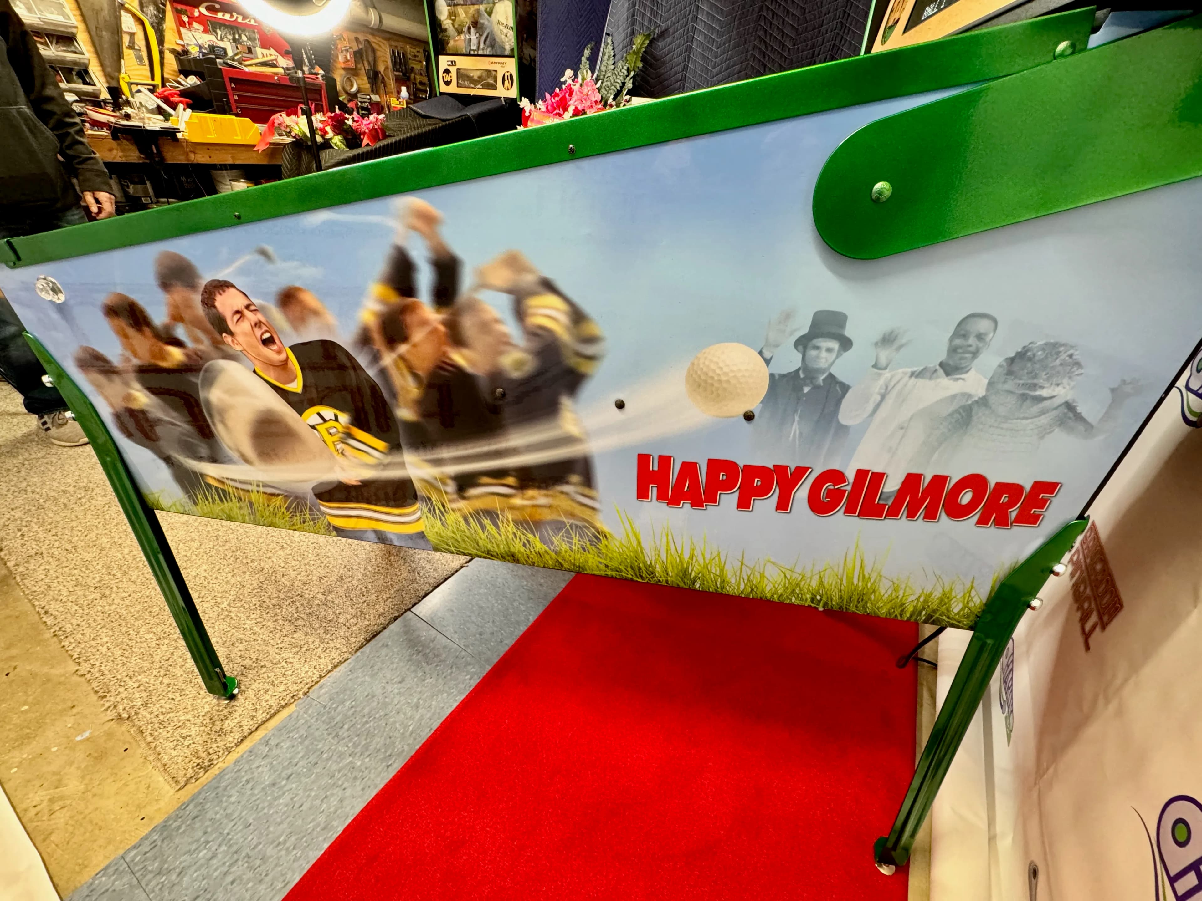 happy gilmore pinball cabinet