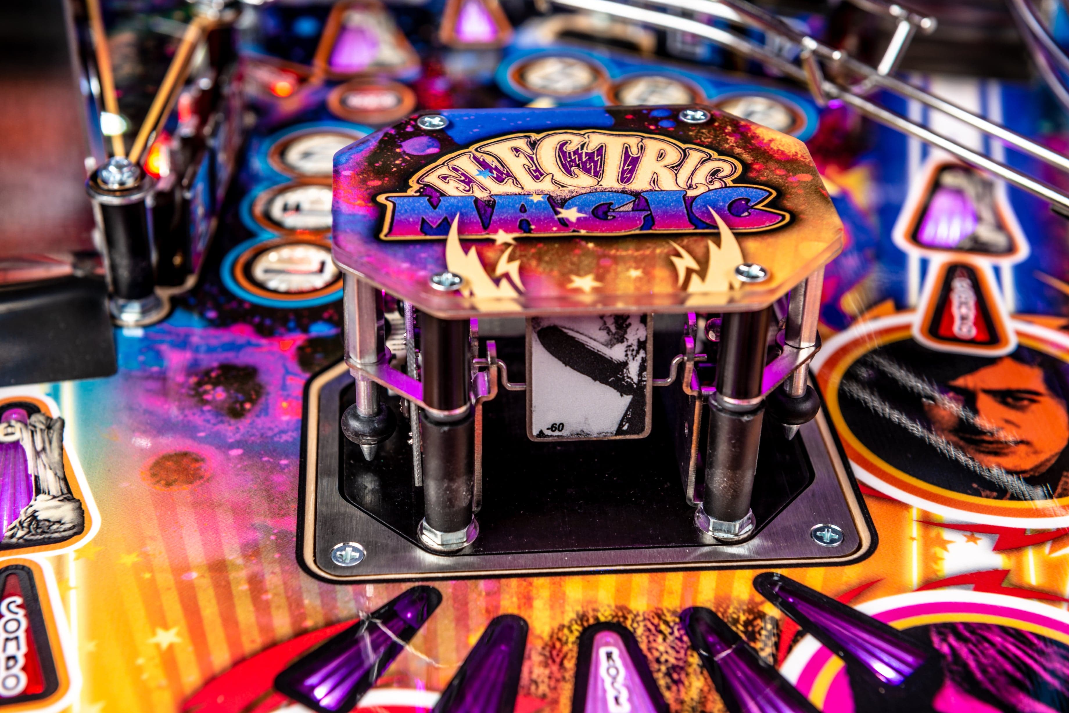 Colorful Electric Magic pinball machine with vibrant retro design