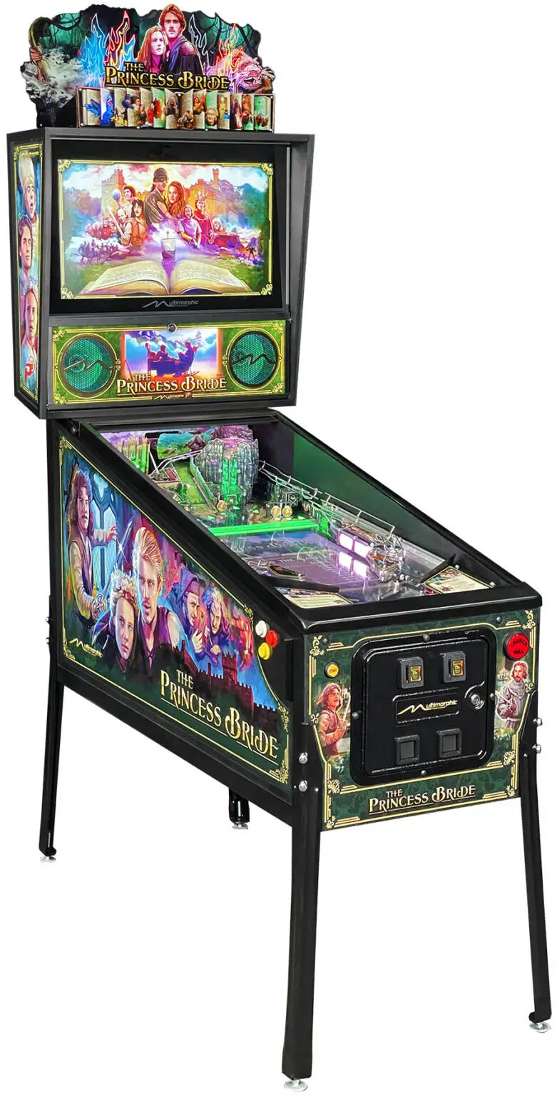 The Princess Bride themed pinball machine with colorful artwork and playfield