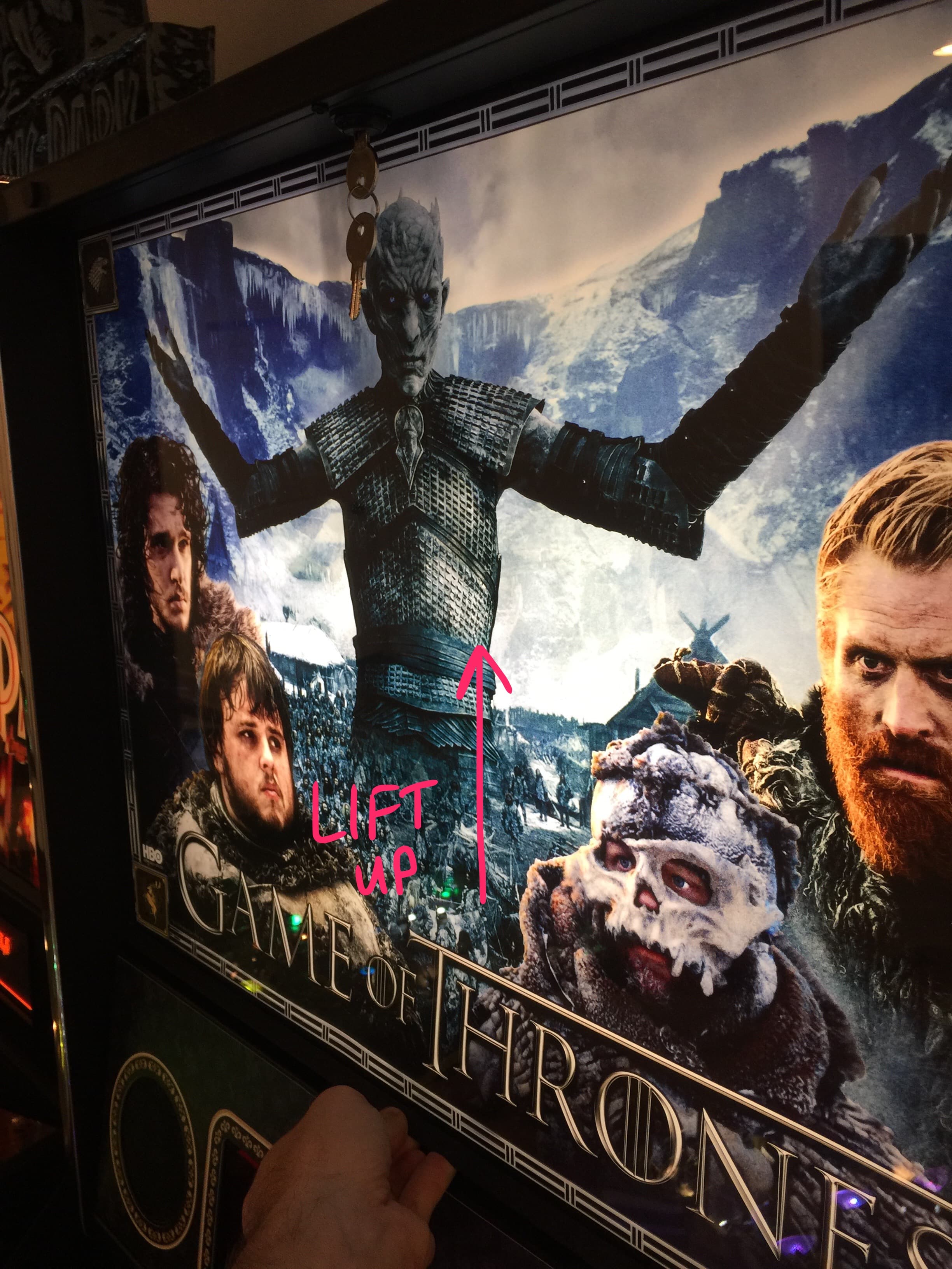 Game of Thrones poster with Night King, characters from different storylines