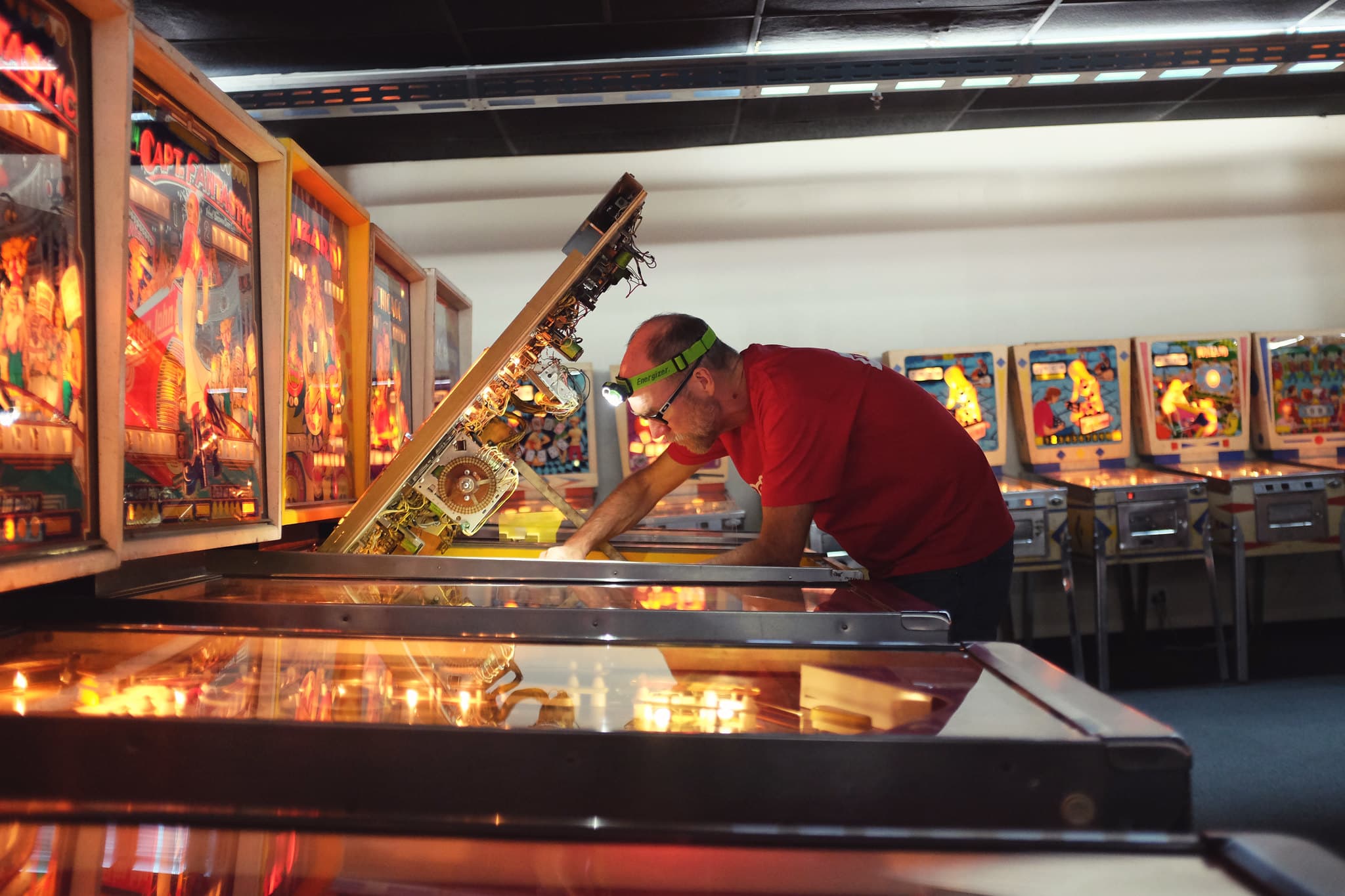 fixing and repairing a pinball machine