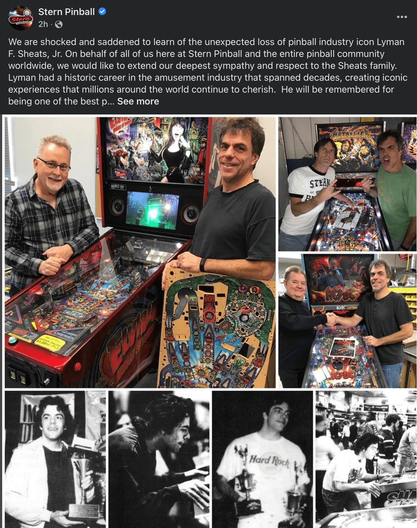 Tribute to Lyman Sheats Jr., pinball designer, with vintage and modern images