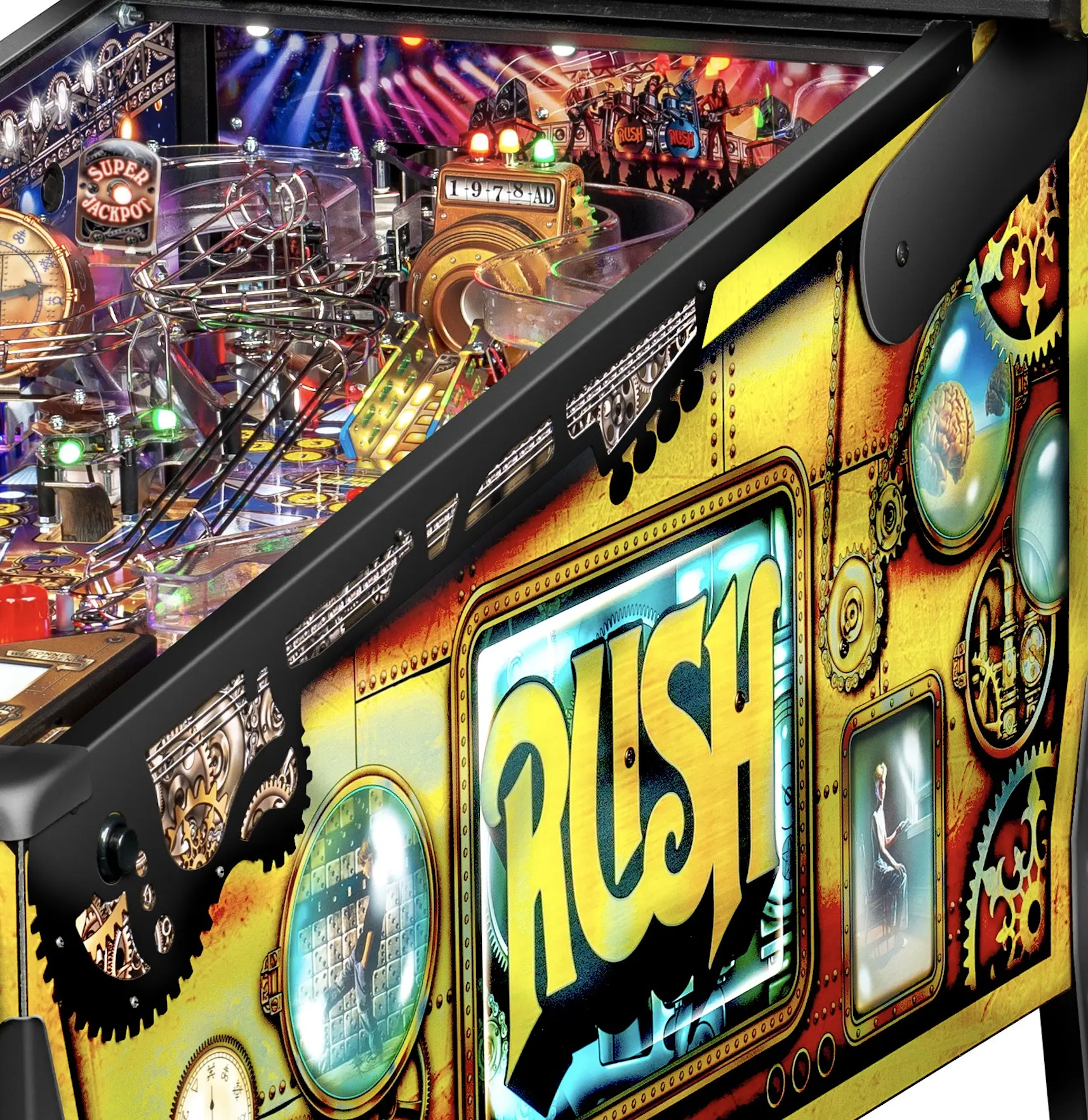 rush pinball cab art