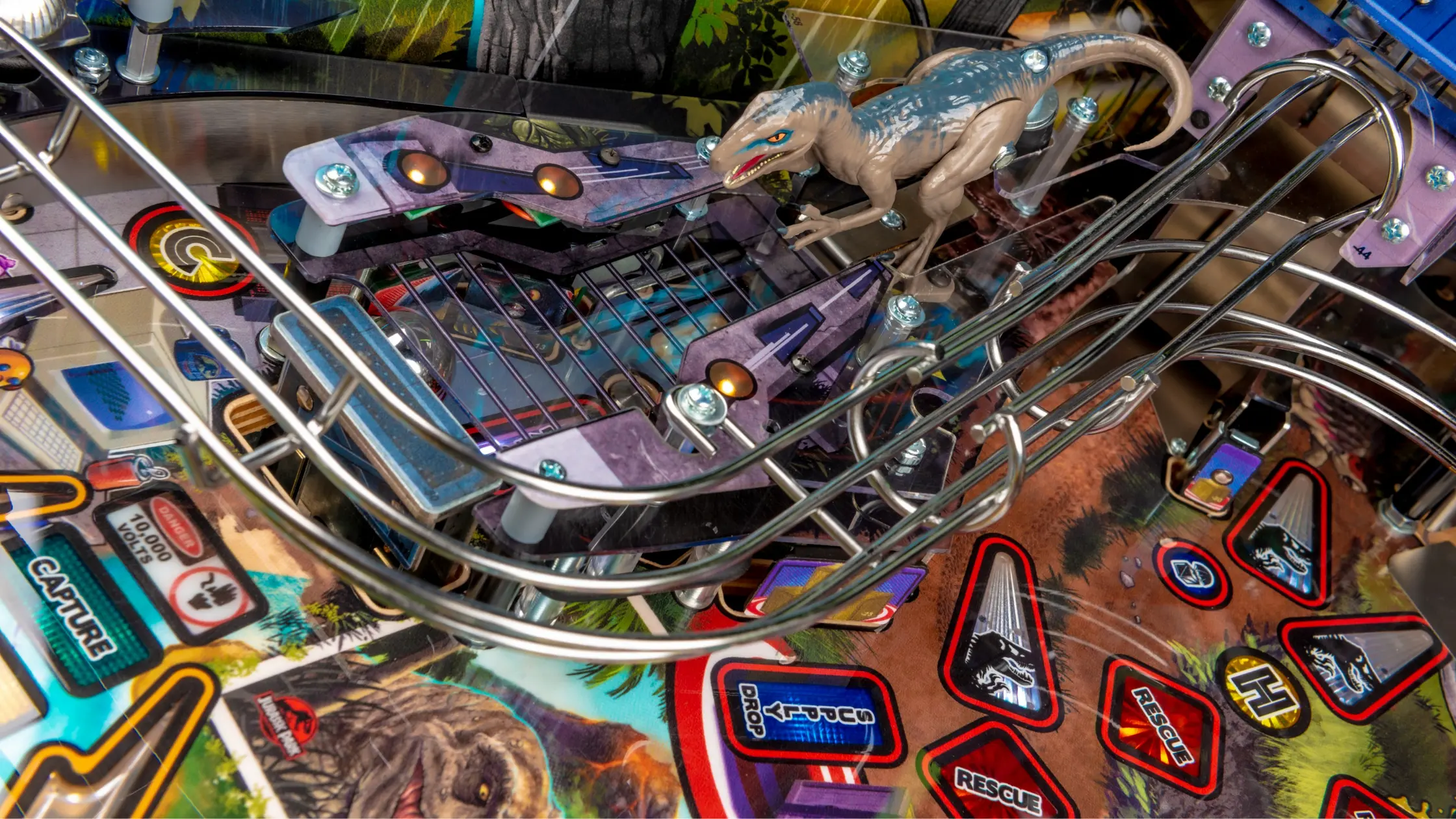 stern jurassic park pinball raptor tri ball