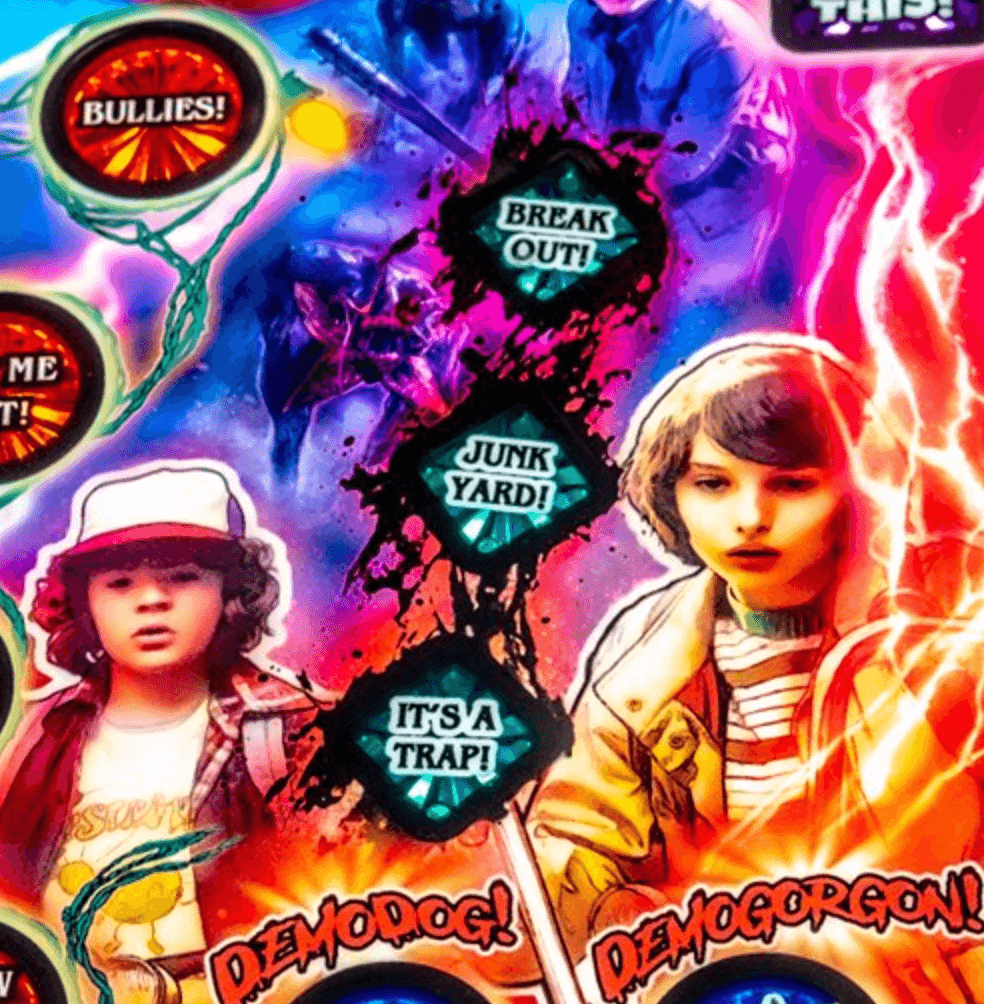 Colorful graphic with kids and text bubbles saying Bullies, Break Out, Trap