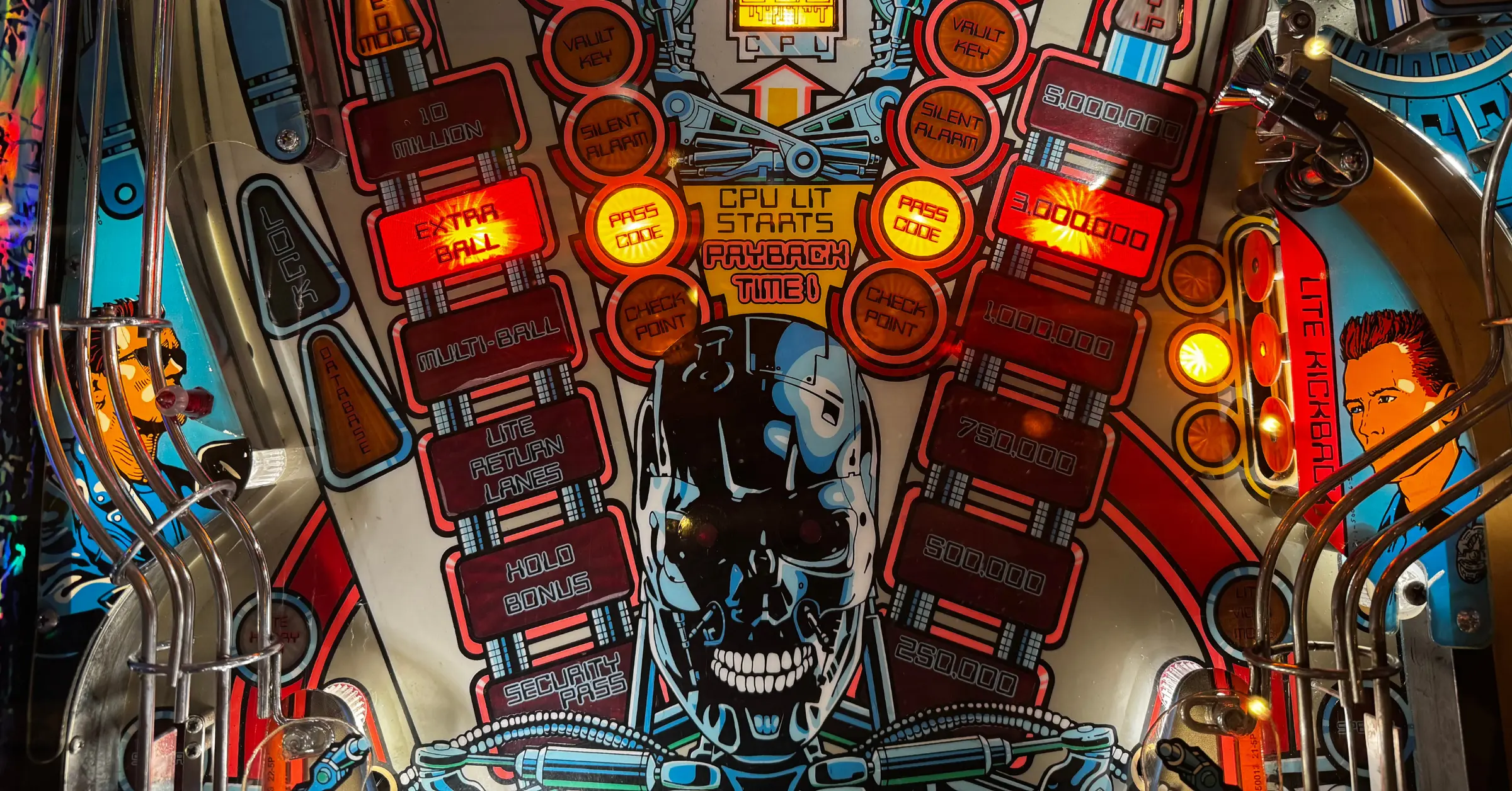 terminator 2 pinball escape route awards