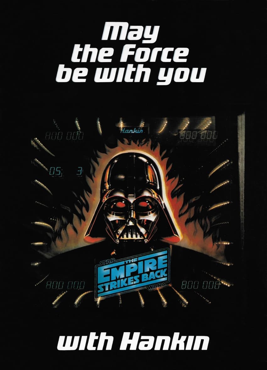 1980 hankin empire strikes back pinball flyer