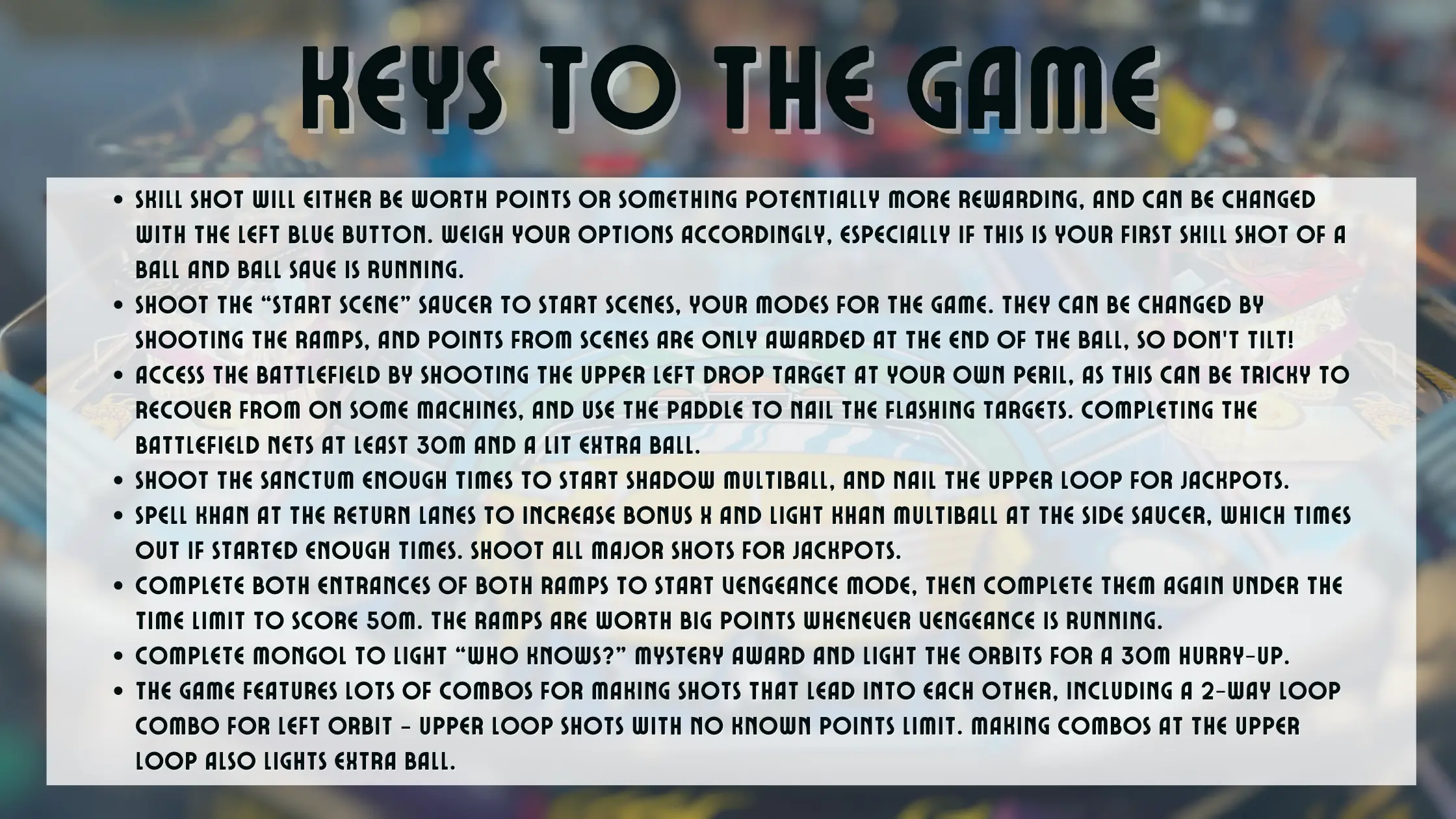 the shadow pinball strategy